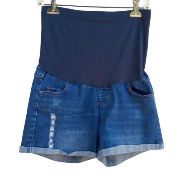 Hofish Pants - Hofish Maternity distressed shorts sz M (#13)